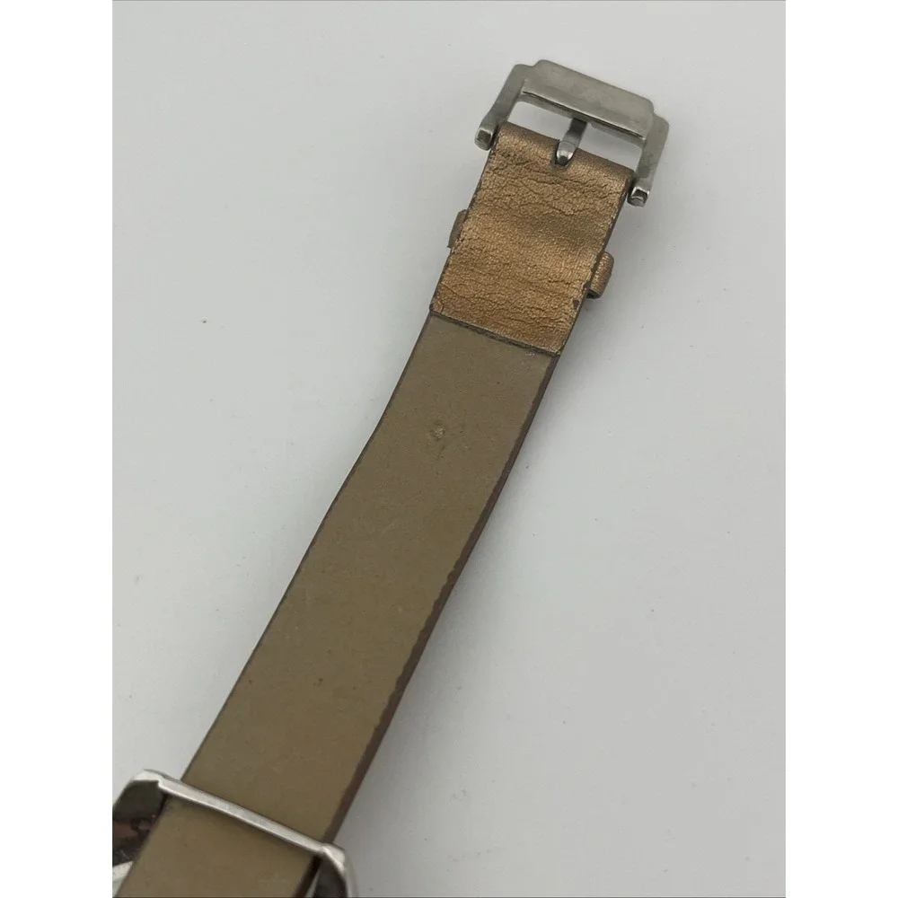 Gossip Watch Women‎ 32mm Case MOP Dial Copper Faux Leather Band- New Battery